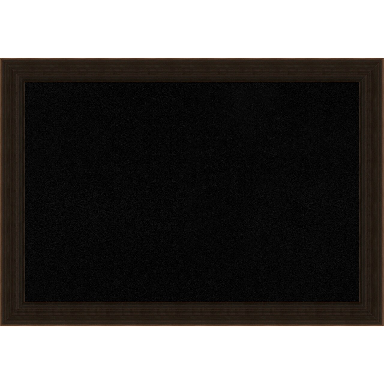 Black Cork Board (20 in. x 14 in.), Espresso Brown Wood Frame - Bulletin Board, Organization Board, Pin Board